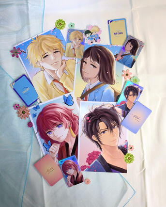 skip & loafer and yona of the dawn (various merch)