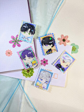 love & deepspace foiled stamp stickers